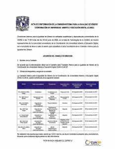 Actualización de Acta de Conformación de la CInIG CUAED 2025